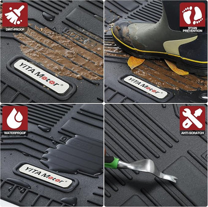 YITAMOTOR Floor Mats & Cargo Mat Fits for Subaru Crosstrek & Impreza 2026 2025 2024 (Non Crosstrek Hybrid), All Weather Protection TPE Waterproof Non-Slip Floor Liners 1st & 2nd Row Set Accessories