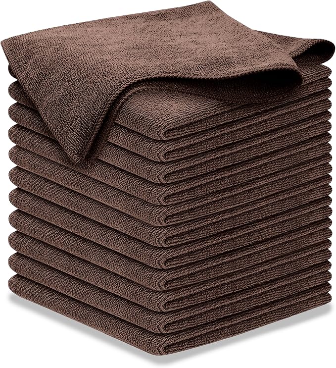 USANOOKS Premium 300GSM Microfiber Cleaning Cloth - 12.5"x12.5" High Performance - 1200 Washes, Ultra Absorbent Microfiber Towels for Cars Undercarriage, Rims & Engine Bay Cleaning - Microfiber Cloth