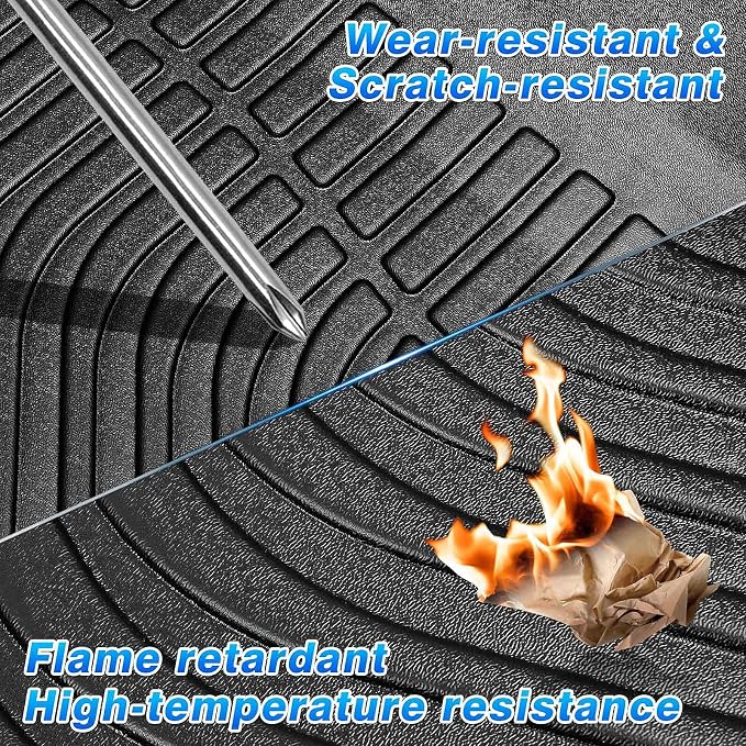 Vehicle Specific Fit Floor Mats for Jeep Gladiator JT 2020-2026 4-Door, All Weather Floor Liners for Gladiator Accessories, Heavy Duty Car Floor Mat