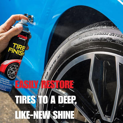 Stoner Car Care 91094-2PK More Shine Tire Finish – Tire Shine Spray Restores Deep Matte Black Finish with Long-Lasting Rain-Resistant Protection, Dry-to-Touch – 12 oz (Pack of 2)