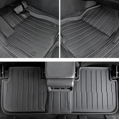 Floor Mats Cargo Mat Set for Honda CRV 2026 2025 2024 2023 Car Mat Accessories(Include Hybrid), All Weather TPE Cargo Liner Door Sill Protectors for CR-V Gas Hybrid(Full Set Mats)