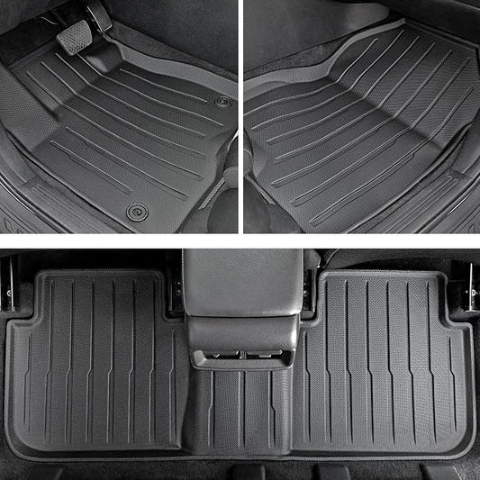 Floor Mats Cargo Mat Set for Honda CRV 2026 2025 2024 2023 Car Mat Accessories(Include Hybrid), All Weather TPE Cargo Liner Door Sill Protectors for CR-V Gas Hybrid(Full Set Mats)