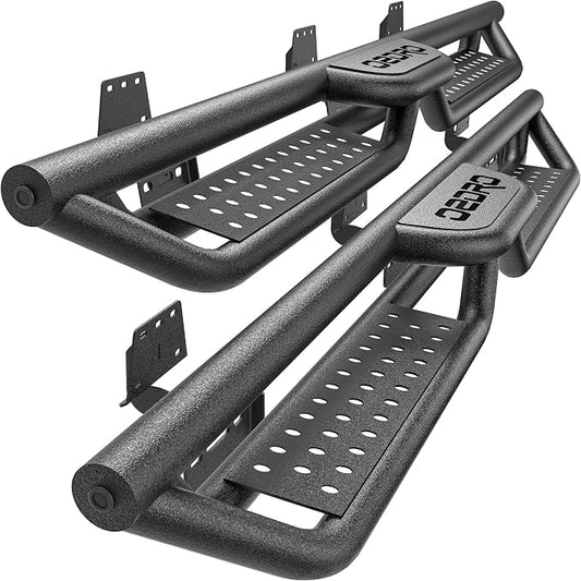 6 Inch Running Boards Compatible with 2019-2026 Dodge Ram 1500 New Body Quad Cab/Extended Cab, Two-Stair Side Step Rail Drop Nerf Bars (Exclude Ram 1500 Classic)