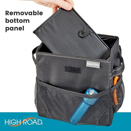 High Road Carganizer Car Storage Organizer with Lid - Multipurpose Small Car Storage Box, Back or Front Seat Organizer, Auto Console or Trunk Organizer - Univeral Fit in All Vehicles