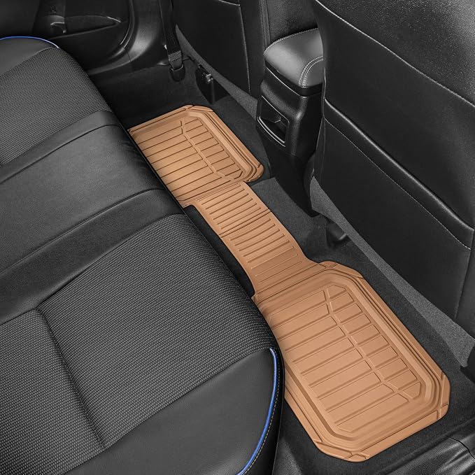 Motor Trend FlexTough Defender Floor Mats for Cars & TrunkShield Trunk Mat Set, Next-Gen Deep Dish Heavy Duty Car All Weather, Rubber Set Auto Truck Van SUV B09VYBHPDK