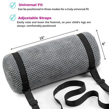 Swanoo, Car Seat Foot Rest for Kids Car Seat Accessories Leg Rest for Car Seat Kids Car Foot Rest with Extra Long Straps Adjusts to Any Carseat Or Toodlers Booster Seat by SWANOO, Grey, 1.0 Count