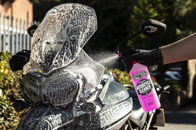 Muc-Off Motorcycle Care Duo Kit - Motorcycle Cleaning Kit, Motorcycle Detailing Kit - Includes Motorcycle Cleaner and Protection Spray