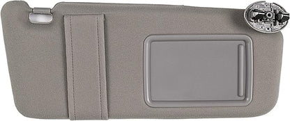 Ezzy Auto Gray Right Passenger Side Sun Visor fit for Toyota Camry Without Sunroof 2007 2008 2009 2010 2011