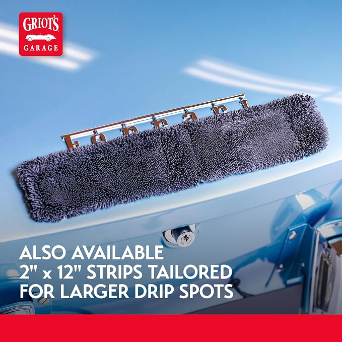 Griot's Garage PFM Trickle Trap, Hyper-Absorbent Car Drying Pads, Prevents Water Spots and Etching, Machine Washable, 2’ x 4”, Set of 4