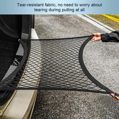Elastic Cargo Net for SUV, Car Trunk Net Organizer with ABS Hook Storage Mesh Cargo Nets 27.5 x 19.6 inches for Truck Bed Tailgate Netting Accessories