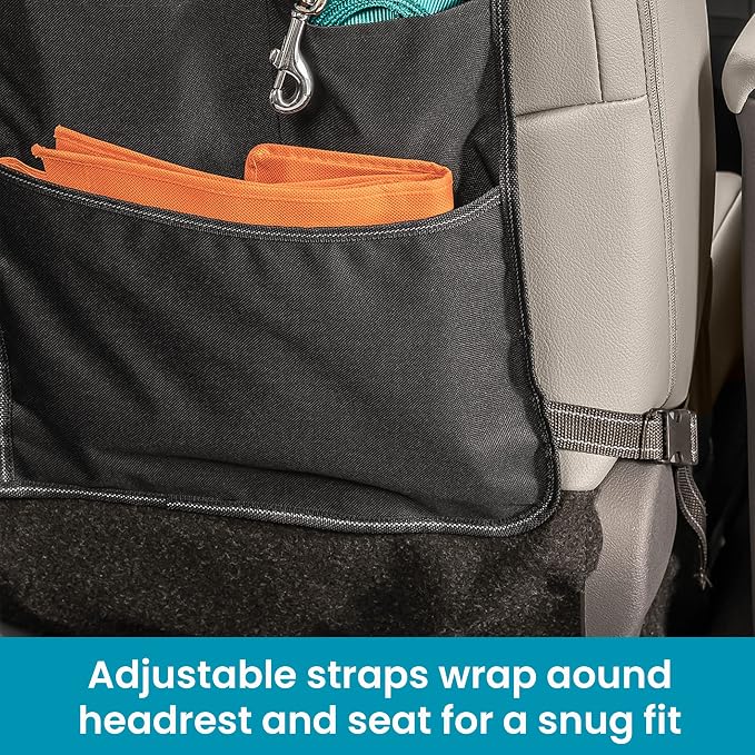 High Road BackPockets Seat Back Organizer - Back of Seat Organizer and Seat Protector with 7 Storage Pockets for Cars, SUVs, Work Trucks and Vans