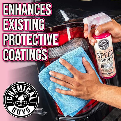 Chemical Guys Speed Wipe Quick Detailer - High Gloss, Streak-Free Shine, Detail Spray for Cars, Trucks, Motorcycles, RVs, and More, Safe on Paint, Glass, Wheels, and Trim, Cherry Scent, 16 fl oz