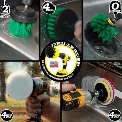 Electric Spin Scrubber Kitchen Cleaning Set with Multi-Purpose Cleaner Paste - Lemon Lime Scented, Stainless Steel Appliance, Oven, Stove Top, Microwave, Sink, Counter Top, Grout, Baseboard Cleaner