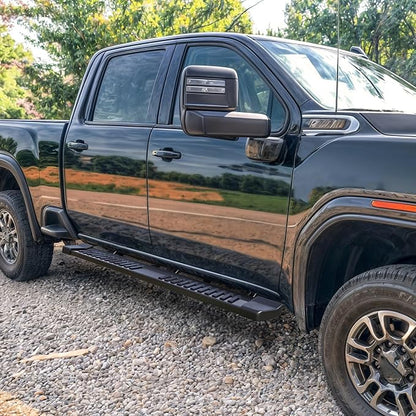 YITAMOTOR 6 Inches Running Boards Compatible with 2007-2018 Chevy Silverado/GMC Sierra 1500 Crew Cab & 2007-2019 2500HD 3500HD Crew Cab Side Steps Textured Black Nerf Bars