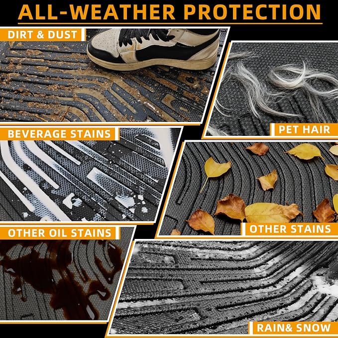 Floor Mats for Toyota 4Runner 2003-2009, NOT for with 3rd Row Seats, NOT for Sport, 4th gen 4runner Floor Mats for 4Runner SR5 | Limited, ONLY for 5 Seats, TPE Front & Rear Row & Cargo Liner