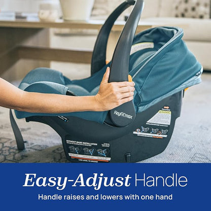 Chicco KeyFit Max Zip ClearLux Infant Car Seat and Base, Rear-Facing Seat for Infants 4-30 lbs., Zip-Open Privacy Shield, Compatible with Chicco Strollers, Baby Travel Gear | Verona/Grey