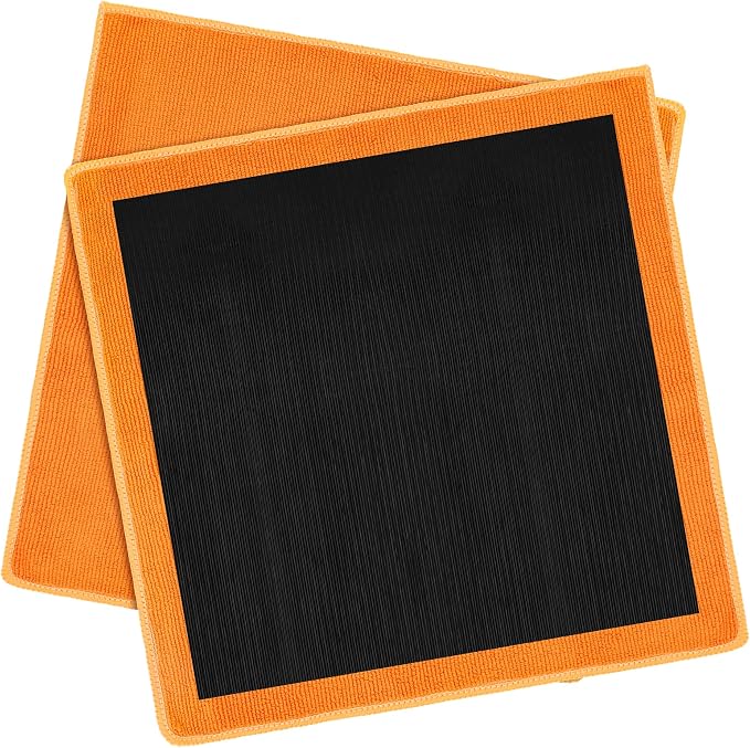 2PCS Clay Towel Auto Detailing, Clay Bar Towel Cloth Auto Detailing for Car (12 x 12 in) (Orange)