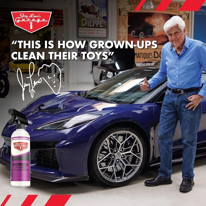 Jay Leno's Garage Wheel Cleaner Spray – Brake Cleaner and Heavy Duty Brake Dust Remover that Works as a Rim Cleaner, Leaving Wheels, Rims, Brake Pads & Rotors Spotless for a Showroom-Quality Finish