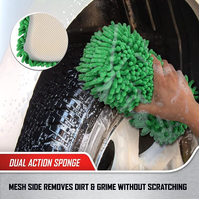 Turtle Wax 3-Piece Essential Microfiber car wash kit with Sponge, Glass Cloth, and Drying Cloth