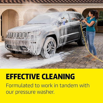 KÄRCHER Vehicle Wash and Wax, Pressure Washer Detergent, Cleans Cars, Bikes, Trucks, Boats and More, Highly Concentrated, Makes up to 40 gal of Cleaner