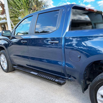 YITAMOTOR 6 Inches Running Boards Compatible with 2007-2018 Chevy Silverado/GMC Sierra 1500 Crew Cab & 2007-2019 2500HD 3500HD Crew Cab Side Steps Textured Black Nerf Bars