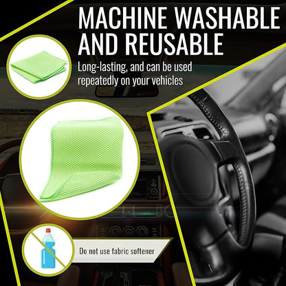 Bugslide Microfiber Mesh X-Treme Cleaning Cloth - Cleans and Polishes all Vehicle Surfaces without Scratching, Waffle Weave for Extra Cleaning Power, Use with all Bugslide Cleaning Products