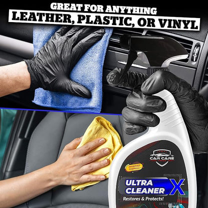 Ultra Cleaner X (16oz)-All Purpose Multi-Surface Interior, Exterior Cleaner for Upholstery, Leather Seat, Dashboard, Plastic Seats Trim, Vinyl, Cloth, Rubber, Carpet, Headliner & More!