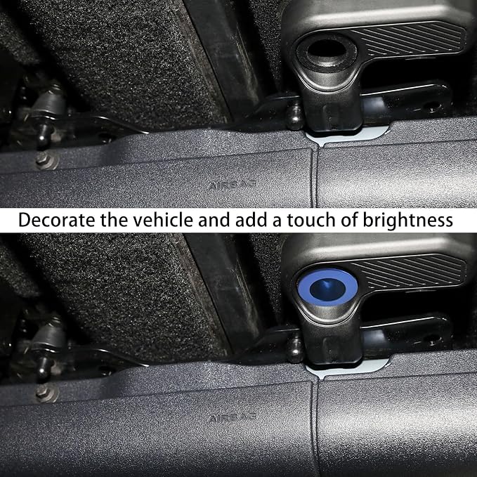 Aluminum Freedom Panel Latch Trim Kit for 2021-2025 Bronco Interior Removal Handle Accessories Only fit 4Door Hardtop Roof 9Pcs Blue