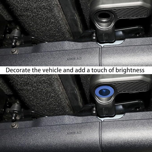 Aluminum Freedom Panel Latch Trim Kit for 2021-2025 Bronco Interior Removal Handle Accessories Only fit 4Door Hardtop Roof 9Pcs Blue