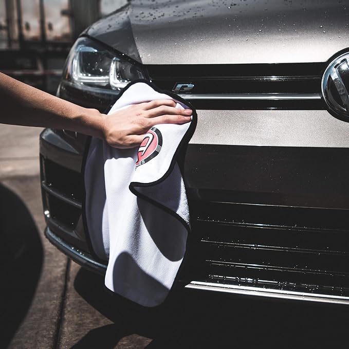 Adam's Polishes Mini Plush Drying Towel (Pack of 6) - Microfiber Cleaning Cloth for Car Detailing, Drying, & Car Wash | Soft Rag Towel Won't Scratch Paint | Wax Auto Kit Glass Cleaner Supplies