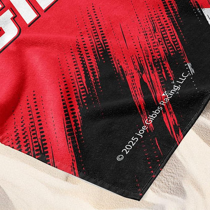 Northwest NASCAR Ty Gibbs Simple Speed Beach Towel, Cotton Blend Lightweight Bath, Pool Swim Travel Fan Gear, 30 x 60 Inch