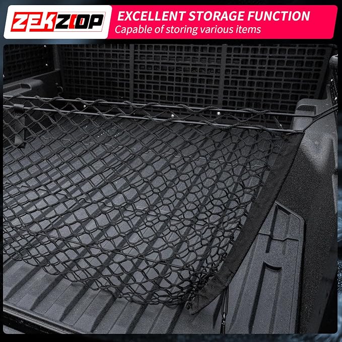 Cargo Net Compatible with 2024 2025 2026 Toyota Tacoma Envelope Style Truck Storage Net Dense Mesh with Free Storage Bags for 2025 Tacoma Exterior Accessories (4.1'×1.5')