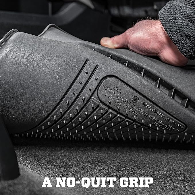 Husky Liners Weatherbeater Floor Mats | Fits 2019-2026 Chevrolet Silverado & GMC Sierra 1500 & 2020-2026 Silverado/Sierra 2500/3500 Double & Crew CAB ONLY | Front Row, 2-pc Black - 13211