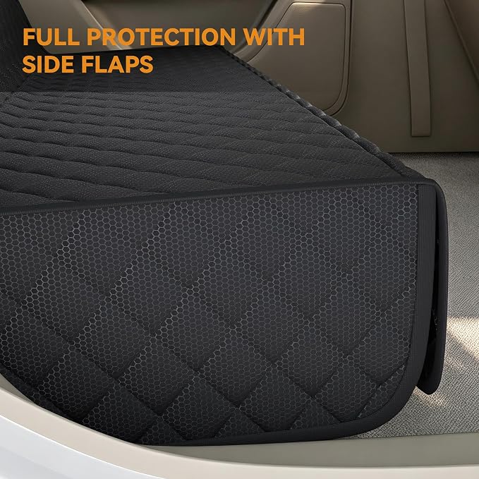 PETICON Dog Car Seat Cover for SUV, Waterproof Back Seat Cover for Toyota Tacoma/Jeep Grand Cherokee/Ford Explorer/Ranger/Chevrolet Colorado, Scratch-Proof Nonslip Durable Rear Seat Cover for Dogs