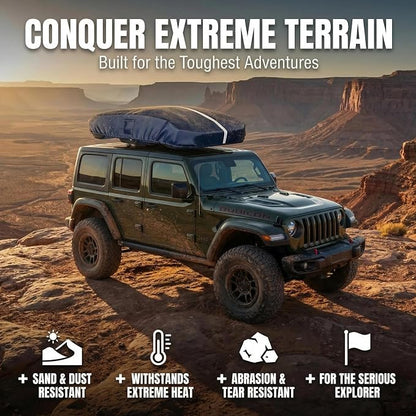 Roof Box Cover, Heavy-Duty 600D Oxford Fabric that is Waterproof, dustproof, UV-Resistant, and Scratch-Resistant, Roof Box Covers Universal Fit for Thule, Perflex, Yakima Brands. (69x35x17 inches)