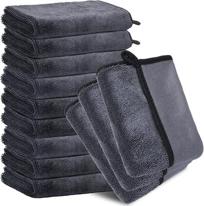 8 PCS Microfiber Towels for Cars 36x24 Inch Microfiber Cleaning Cloths Bulk Soft Car Detailng Towel Cloths 600 GSM Detailing Buffing Quick Drying Towel Polishing Waxing Auto Detailing Towel Cloth