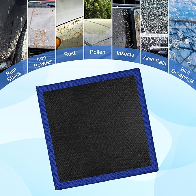 Clay Towel 12 x 12 Inch, Blue Clay Bar Towel for Auto Detailing Microfiber Car Cloth Cleaner Automotive for Car Detailing