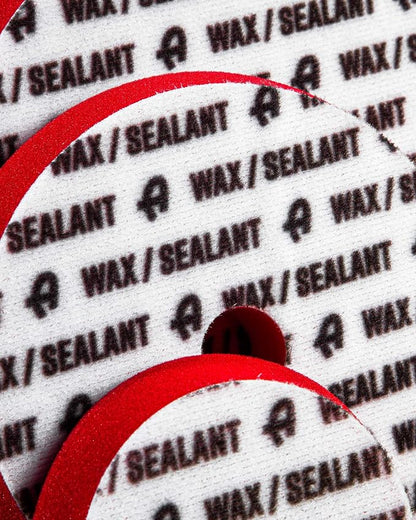 Adam's Polishes Premium Polisher Pads - Expertly Designed Ultra Soft Foam Applies Waxes, Sealants, Glazes - Color Coded to Match with Recommended Polishes or Compounds (6.5, Red Wax & Sealant Pad)