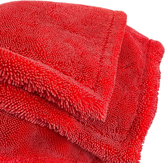 Clean Rinseless Drying Towel 2‑Pack – Ultra‑Plush 1200 GSM Microfiber Drying Cloths 18″ × 20″ Rinseless & Traditional Wash Shag Drying Sheets Made in South Korea