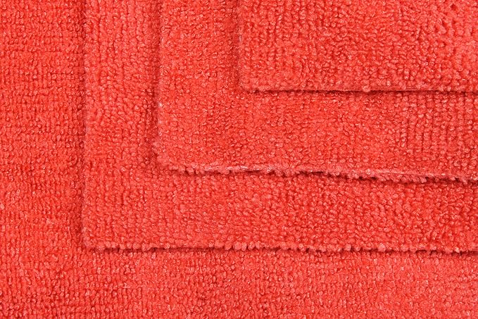 CleanAide Ultrasonic-Cut 300 GSM Microfiber Cleaning Towels, Lint-Free, Scratch-Free, Highly Absorbent, Durable & Reusable with Label-Free Edges for Auto, Home & Commercial Use, 14" x 14", 12-Pack,