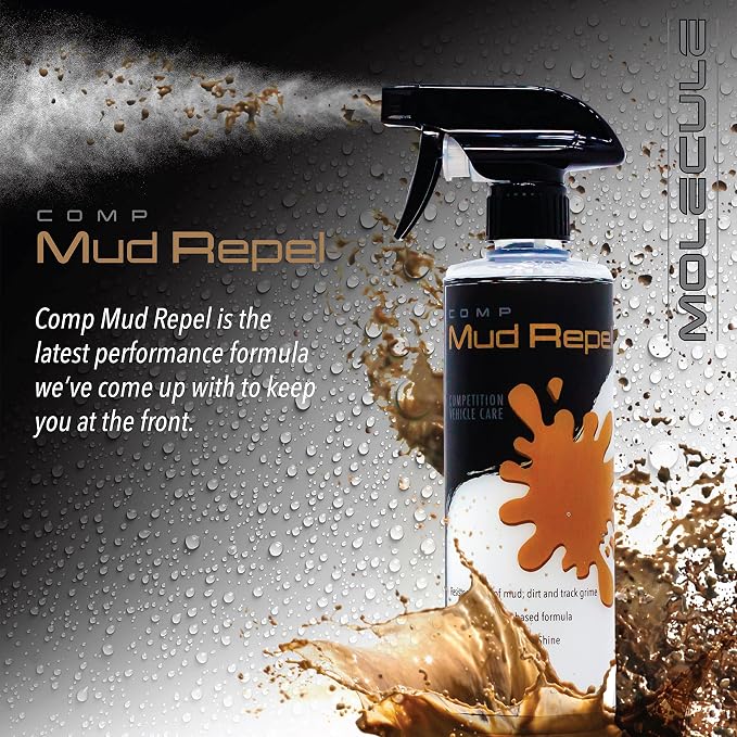 Molecule Mud Repel Spray | Pre-Treatment for Off-Road, ATV & UTV Vehicles | Keeps Mud from Sticking to Plastics, Metals, and Vinyl | Water-Based Formula for Easy Cleanups | 16 Ounce