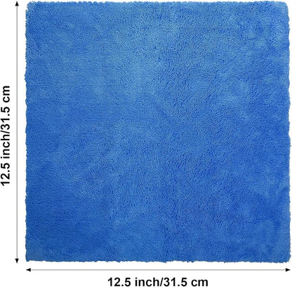 Shimeyao 30 Pcs 12.5 × 12.5 Inch Microfiber Towels for Cars, 500 Gsm Edgeless Plush Car Detailing Towel, Lint Free Scratch Free Cleaning Cloths for Drying, Washing, Polishing, Waxing, Home (Dark Blue)