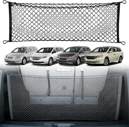 Envelope Style Trunk Mesh Cargo Net for Honda Odyssey 1995-2025 - Car Accessories - Premium Trunk Organizers and Storage - Cargo Net for SUV - Vehicle Carrier Organizer for Honda Odyssey