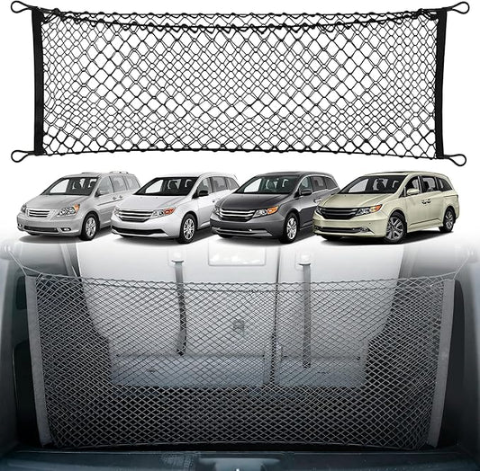 Envelope Style Trunk Mesh Cargo Net for Honda Odyssey 1995-2025 - Car Accessories - Premium Trunk Organizers and Storage - Cargo Net for SUV - Vehicle Carrier Organizer for Honda Odyssey