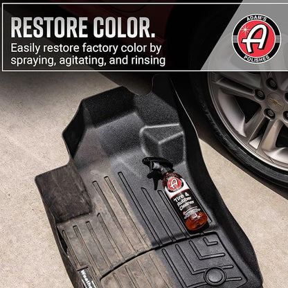 Adam's Tire & Rubber Cleaner (16 oz) - Removes Discoloration From Tires Quickly - Works Great on Tires, Rubber & Plastic Trim and Rubber Floor Mats