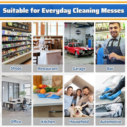 Shop Towels, 150 Pack Cleaning Rags Microfiber Towels, Bulk All-Purpose Microfiber Cleaning Cloth Lint-Free Wipe Washcloth for Commercial Garage Automotive & Housekeeping 11.5"*11.5"