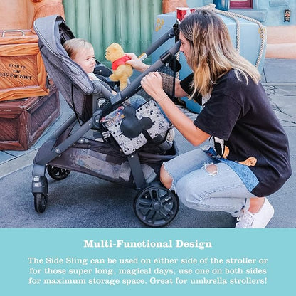 J.L. Childress Disney Baby Side Sling Stroller Cargo Net - Stroller Organizer Attachment for Storage,Mesh Bag for Baby Accessories,Universal Fit - Mickey,Black,(Pack of 12)