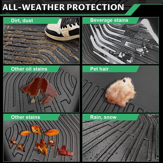 Floor Mats for Subaru Crosstrek 2013-2017 & Impreza 2012-2016, 2016 Crosstrek Floor Mats & Cargo Liner, Waterproof Anti-Slip, TPE Summer Winter Non-Slip Impreza Cargo Mat