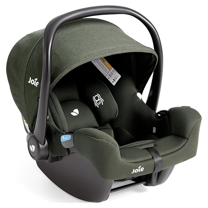 Joie Baby, Rue Lightweight Infant Car Seat & Anti-Rebound Base, Side-Impact Protection, 5-Point Harness, and UPF 50+ Canopy for Newborns and Infants (Forest)