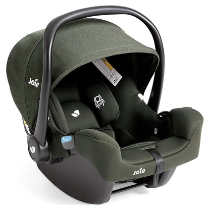 Joie Baby, Rue Lightweight Infant Car Seat & Anti-Rebound Base, Side-Impact Protection, 5-Point Harness, and UPF 50+ Canopy for Newborns and Infants (Forest)